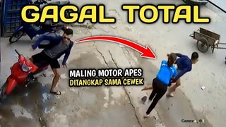 Jangan Sampai Lolos.!! Para Maling Motor Yang Panik Jadi Bulan²an Warga