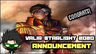 VALIR STARLIGHT WINNER 2020 | MOBILE LEGENDS