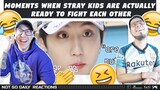 NSD REACT | moments when stray kids are actually ready to fight each other