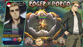 ROGER SKIN AS PORCO GALLIARD JAW TITAN SCRIPT [ATTACK ON TITAN] FULL EFFECTS + NO PASSWORD - MLBB