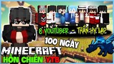 KiraMC Tóm Tắt 100 Ngày Minecraft Thần Hy Lạp Sinh Tồn Nhưng Youtuber Hỗn Chiến !! Hỗn Chiến YTB