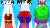 Monster School: Slime SuperHero Run GamePlay Mobile Game Runner Max Level LVL - Minecraft Animation