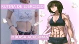 Rutina de ejercicio de MIKASA resultados increíbles ( abdomen plano, pequeño y marcado ) 🌸