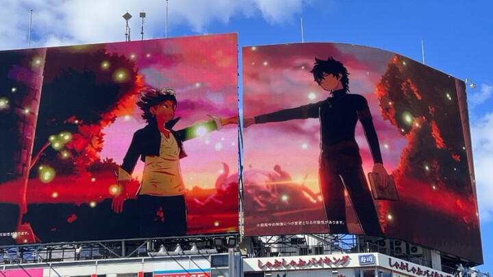 Black Clover M: The Way of the Magic Emperor 13 large screens in Shibuya promote the Black Clover mo