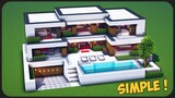 Cara Membuat Rumah Modern Sultan Simple Full Interior ! || Minecraft Modern Pt.92