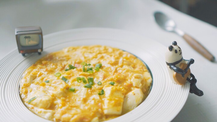 [Stop-motion animation] Crab roe tofu without crab, my god, it smells so good~