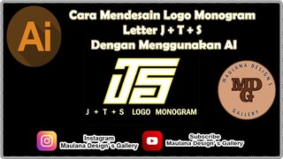 Cara Mendesain Logo Monogram Letter J + T + S Dengan Menggunakan Adobe Illustrat