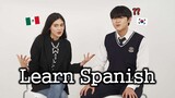 Korean Teenager Learn Spanish from Mexican For The First Time!! (K-POP IDOL's Spanish)
