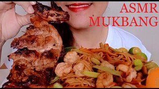 ASMR MUKBANG CHICKEN BBQ + PANCIT CANTON GUISADO FILIPINO FOOD | EATING SHOW | NO TALKING