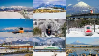 [4K] 日本の冬景色 (05) - 冬の鉄道絶景 Snow Healing in JAPAN (05)