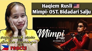 Haqiem Rusli - Mimpi -OST Badadari Salju (Official Music Video) || Reaction 🇵🇭