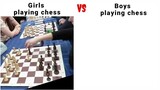 Girls Playing Chess Vs Boys Playing Chess