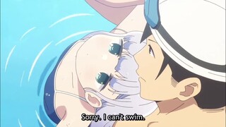 Aharen san can't swim 😂 Aharen san wa hakarenai ep 6 #aharensanwahakarenai #animefunnymoments