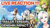 LIVE REACTION - Ghenshin Impact Trailer Versi 3.5 "Napas sang Windblume" | Genshin Impact