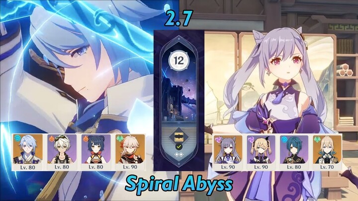 Ayato International & Keqing DPS | Spiral Abyss 2.7 | Full Stars - Genshin Impact