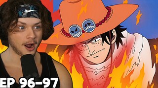 ACE IS SO POWERFUL!! || One Piece Episode 96-97 Reaction