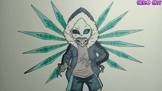 How To Draw UnderVirus Sans Cách vẽ Xans Virus V2 Cực Dễ