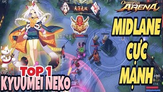 ⭐Onmyoji Arena⭐ TRÒN MẮT với sức mạnh của TOP 1 Neko khi đi đường giữa !!!