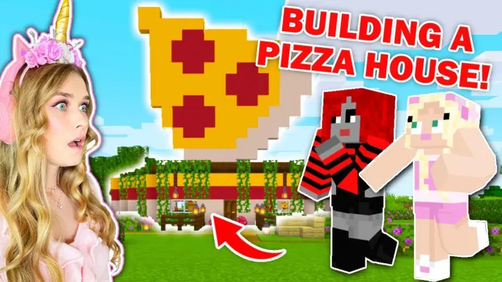 Building My BEST FRIEND A PIZZA HOUSE In Minecraft!