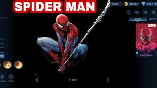 SPIDER MAN ON MOBILE LEGENDS BANG BANG SKIN REVIEW