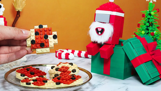 SANTA ในหมู่ US LEGO - IF Lego is Food Stop Motion Cooking & ASMR แอนิเมชั่นตลก