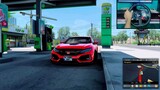American Truck Simulator - Honda Civic Mod - Steering Wheel Gameplay