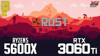 Rust on Ryzen 5 5600x + RTX 3060Ti 1080p, 1440p, 2160p benchmarks!