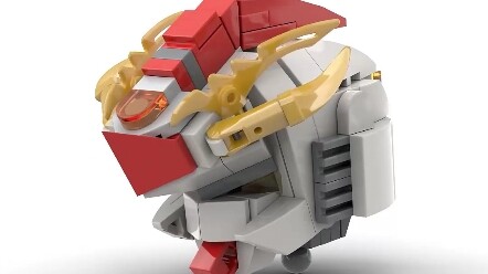 Lego building blocks Moc super handsome Gundam mecha head carving creative building tutorial