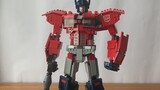 LEGO 10302 set modification, different styles of Optimus Prime