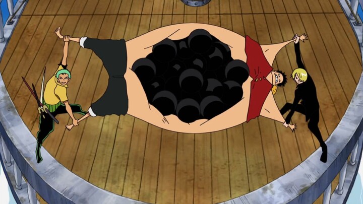The Straw Hat Pirates’ fancy way of dealing with shells, Luffy’s is the easiest!