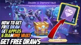 HOW TO GET 6 DIAMOND VAULT TO DRAW IN 11,11 EVENT MOBILE LEGENDS