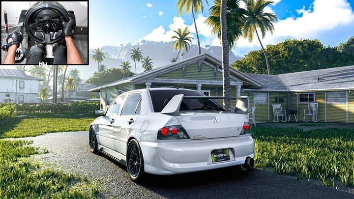 Mitsubishi Lancer Evolution IX | The Crew Motorfest | Steering Wheel Gameplay