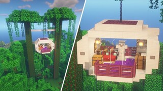 Hanging house in the jungle - Minecraft tutorial