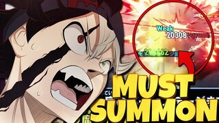 BLACK ASTA DROPPING 200K NUKE & LIFE STEALING 300K MUST SUMMON BROKEN UNIT - Black Clover Mobile