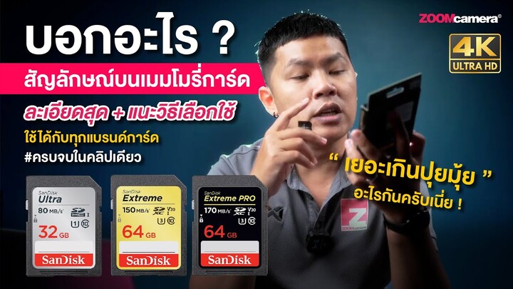 สัญลักษณ์บนเมมโมรี่การ์ดบอกอะไร ? เลือกยังไงให้เหมาะกับการใช้งานถ่ายภาพ/ถ่ายวีดีโอ