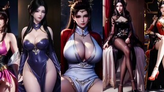 "Wallpaper Dewi Anime Komik Cina Dewi AI Su Mei Permaisuri Medusa" Siapa yang bisa menahan ini?