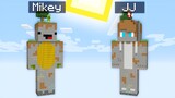 JJ vs Mikey Sky Skin Statue Survival Battle Challenge in Minecraft (Maizen Mizen Mazien) Parody