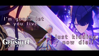 Baal lied and tried to backstab Traveler cutscene(ENG DUB) | Genshin Impact
