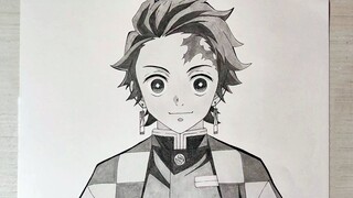 Ajari kamu cara menggambar Tanjiro "Kimetsu no Yaiba"