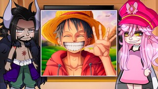 One Piece Villains Reacts To Luffy // Gacha Club