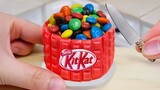 KITKAT Miniature Chocolate Cake Decoration with M&M Candy - Amazing Cake Decorat