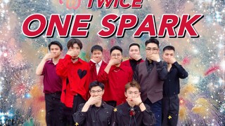 【TWICE】中年男ONCE全曲翻跳兔新曲ONE SPARK！九人一起走花路吧