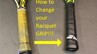 How to Regrip and Change your Tennis Racquet Replacement Grip!