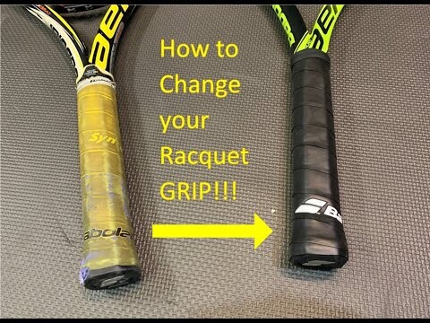 How to Regrip and Change your Tennis Racquet Replacement Grip!