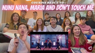 COUSINS REACT TO JESSI, HWASA AND REFUND SISTERS (NUNU NANA, MARIA, DON'T TOUCH ME)