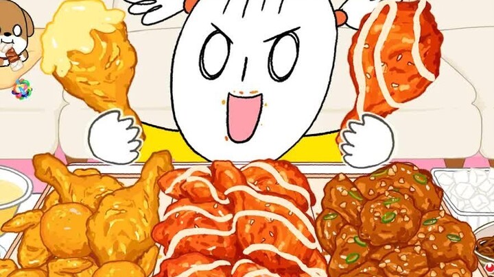 [Animasi Foomuk] Tiga rasa ayam goreng ditambah mie rakun yang tak lekang oleh waktu, Anda akan berm