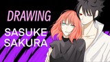 Drawing sasuke uchiha & sakura haruno|| Boruto-Naruto next generation