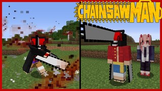 CHAINSAW MAN MOD BUT WITH SKILLS?! Minecraft Mine Piece Mod