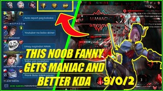 This Noob Fanny Gets MANIAC And Better KDA || Fanny Gampelay || MLBB