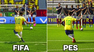 LOW FREE KICKS • FIFA vs PES (2014-2023)